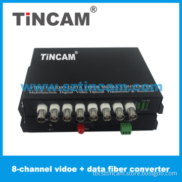 8 Channel with Data Video Optical Converter